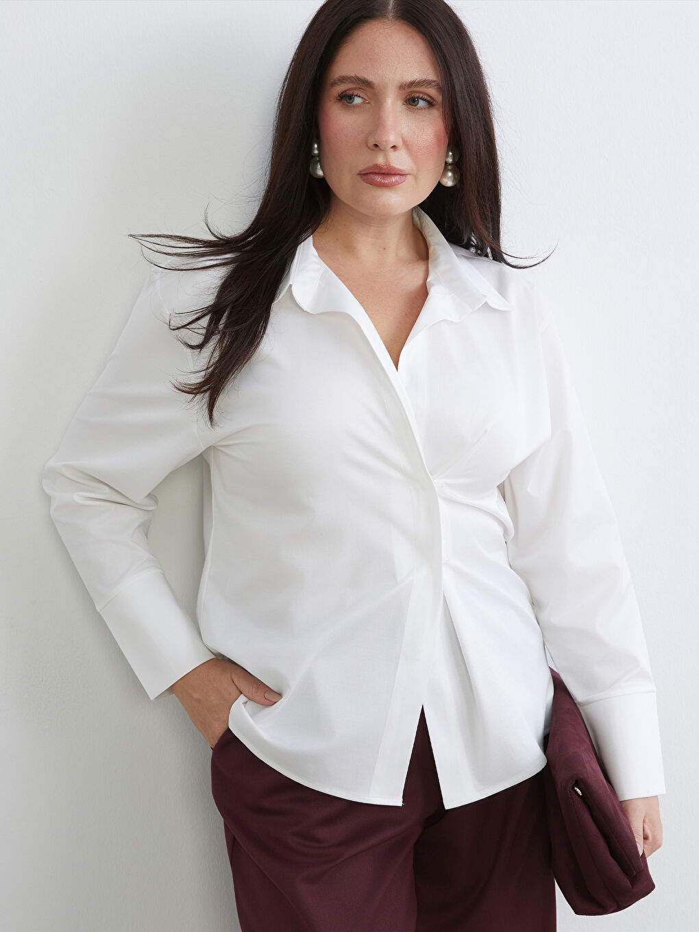 Ruched Women's Shirt
