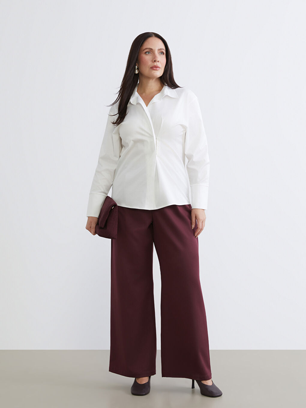 Ruched Women's Shirt-1