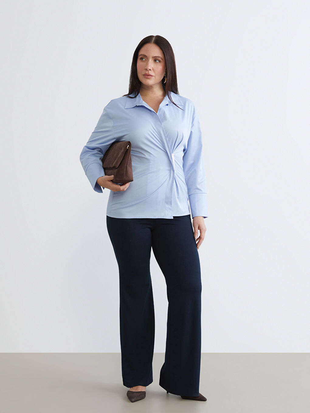 Ruched Women's Shirt-1