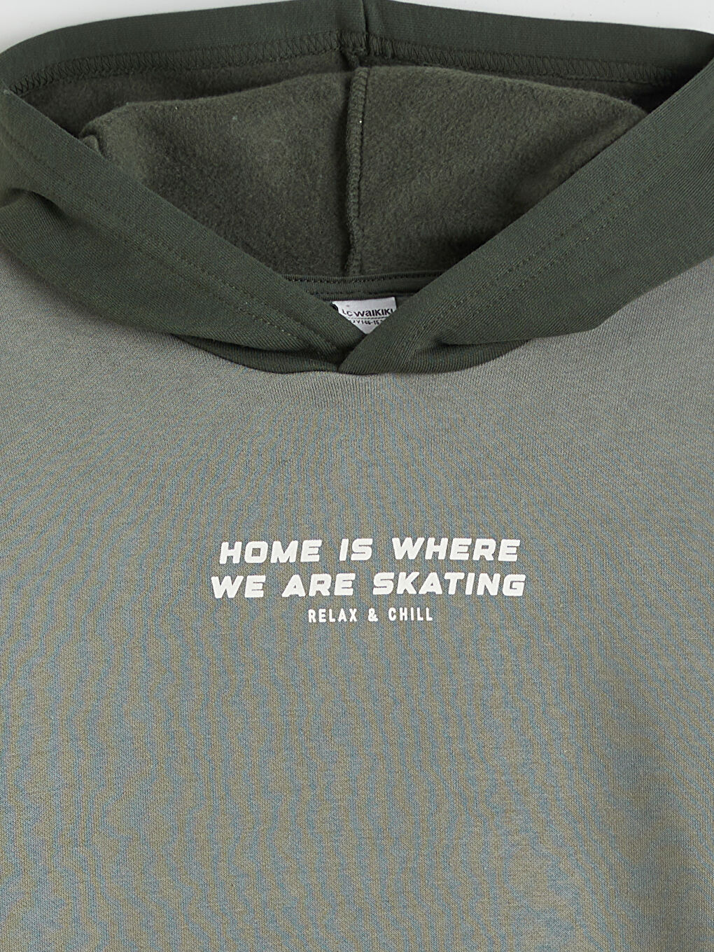 Haki Baskılı Erkek Çocuk Kalın Sweatshirt-2