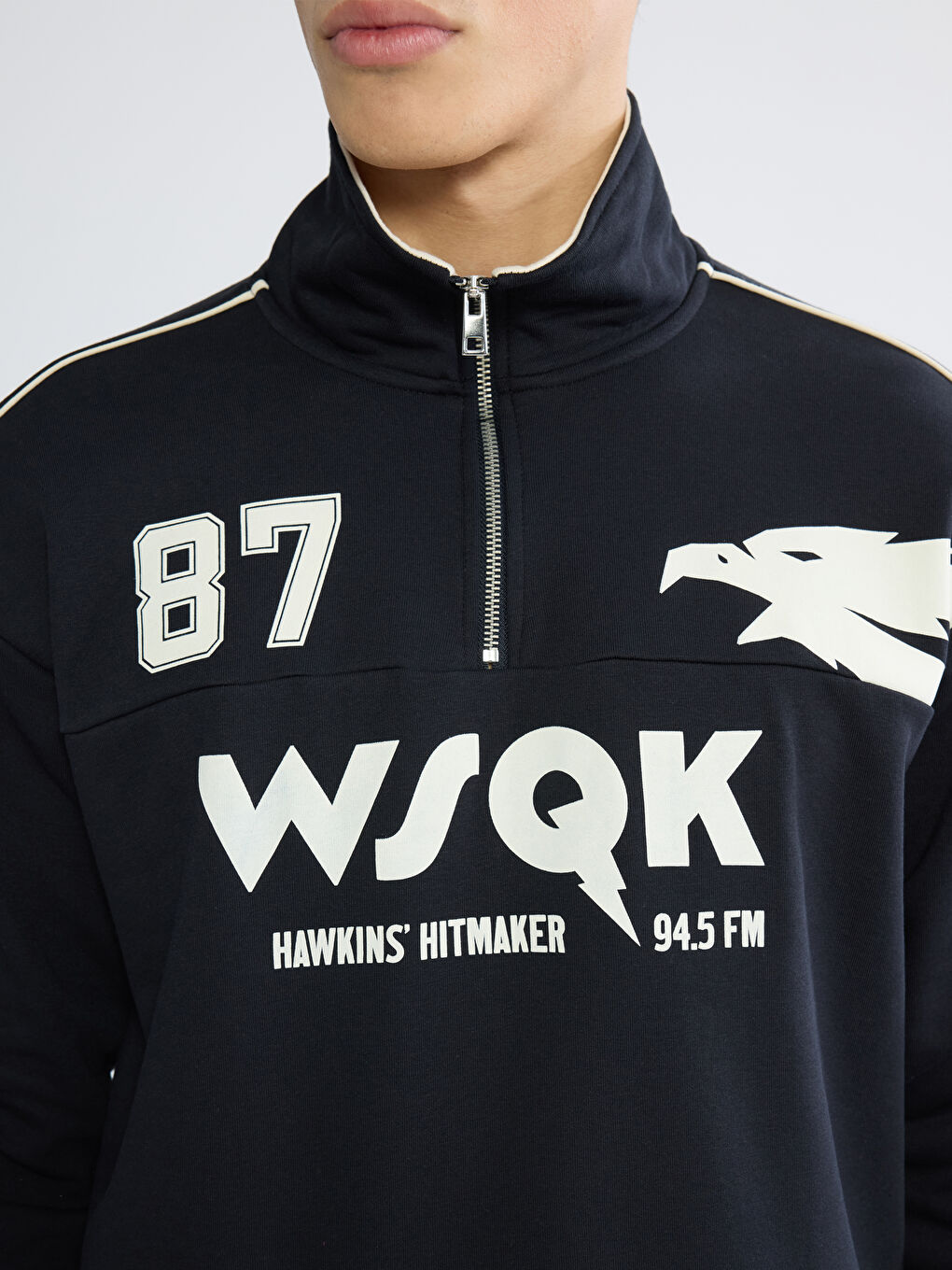 كنزة رياضية انثراسايت / رمادي داكن رجل-3