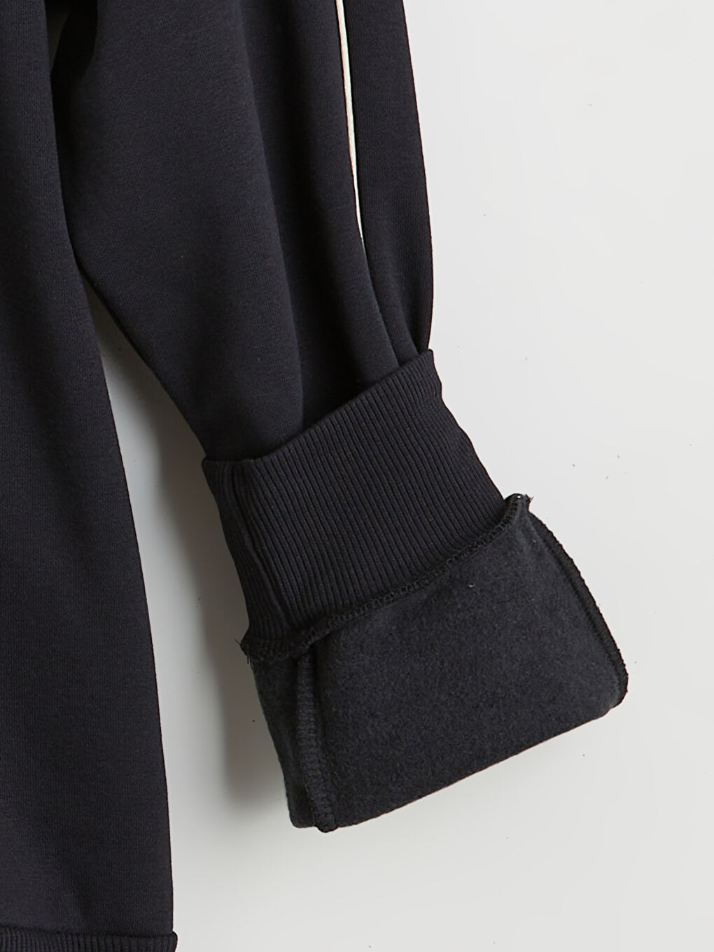 Antrasit Dik Yaka Baskılı Erkek Kalın Sweatshirt-2