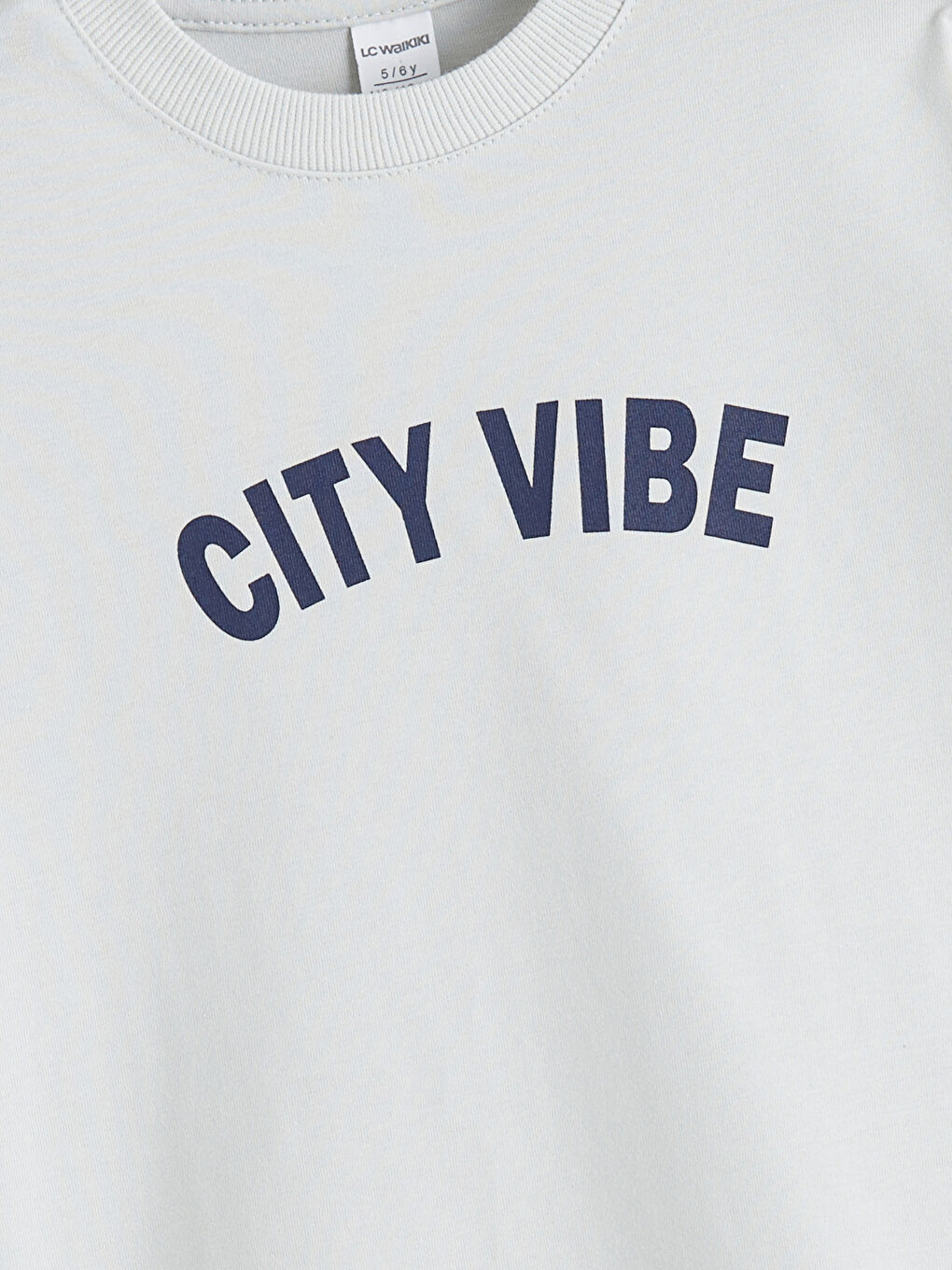 Gri Bisiklet Yaka Baskılı Erkek Çocuk Tişört 2'li-2