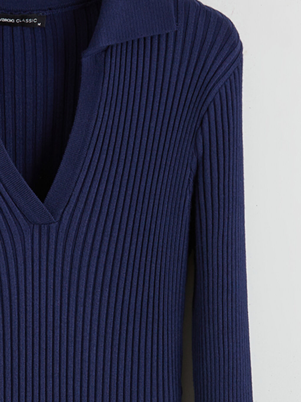 Polo Neck Knitwear Dress-5