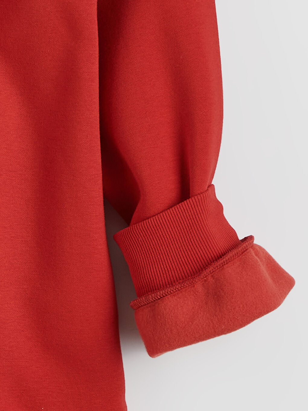 Kırmızı Minnie Mouse Baskılı Kadın Kalın Sweatshirt-5