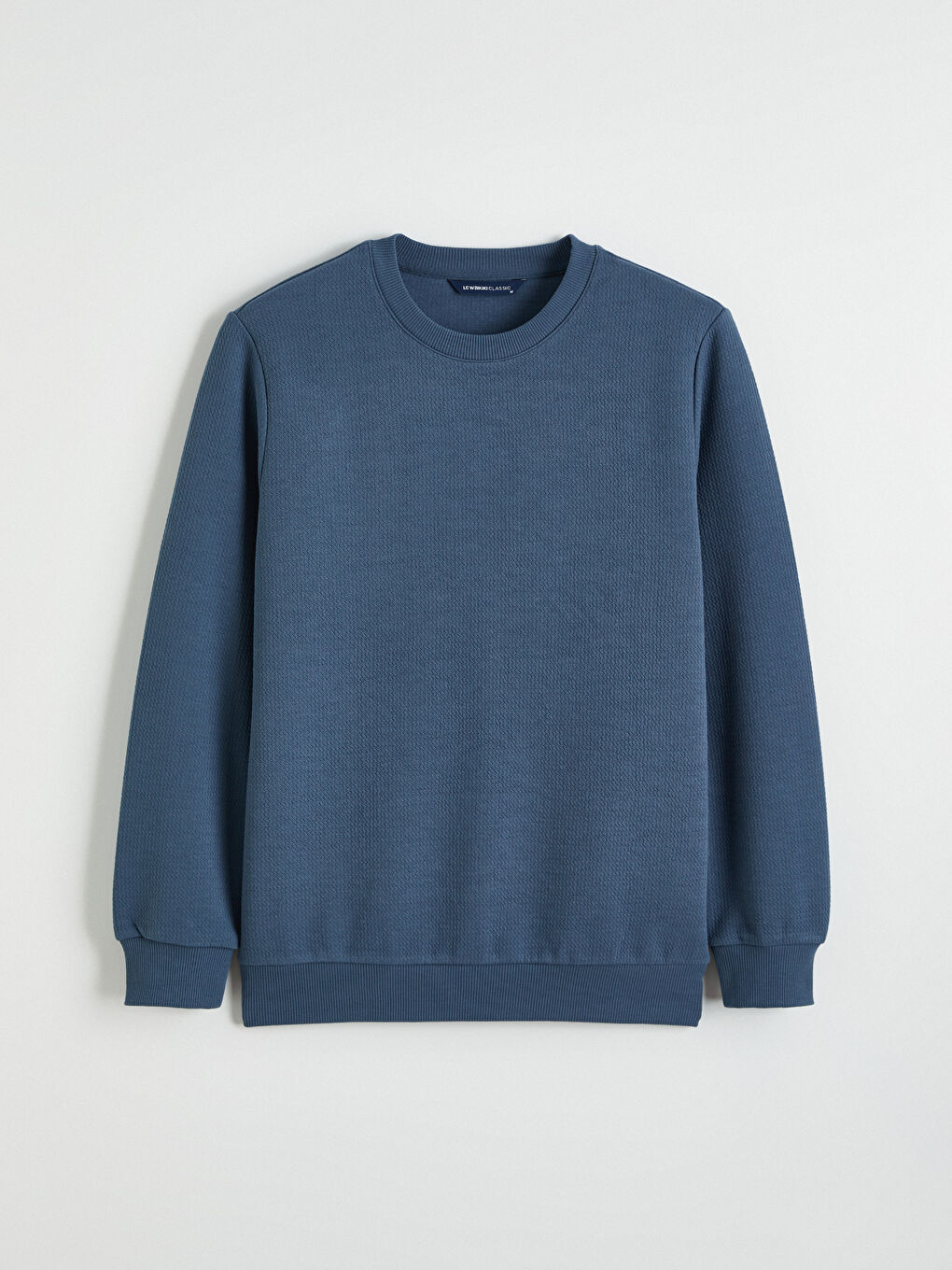 Petrol Bisiklet Yaka Erkek Sweatshirt-5