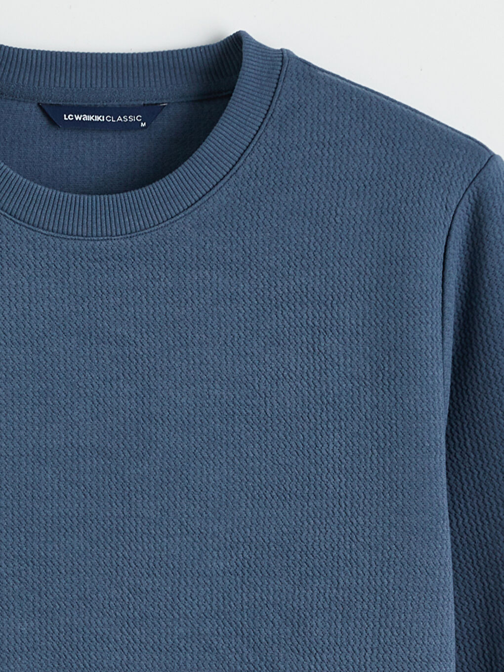 Petrol Bisiklet Yaka Erkek Sweatshirt-6