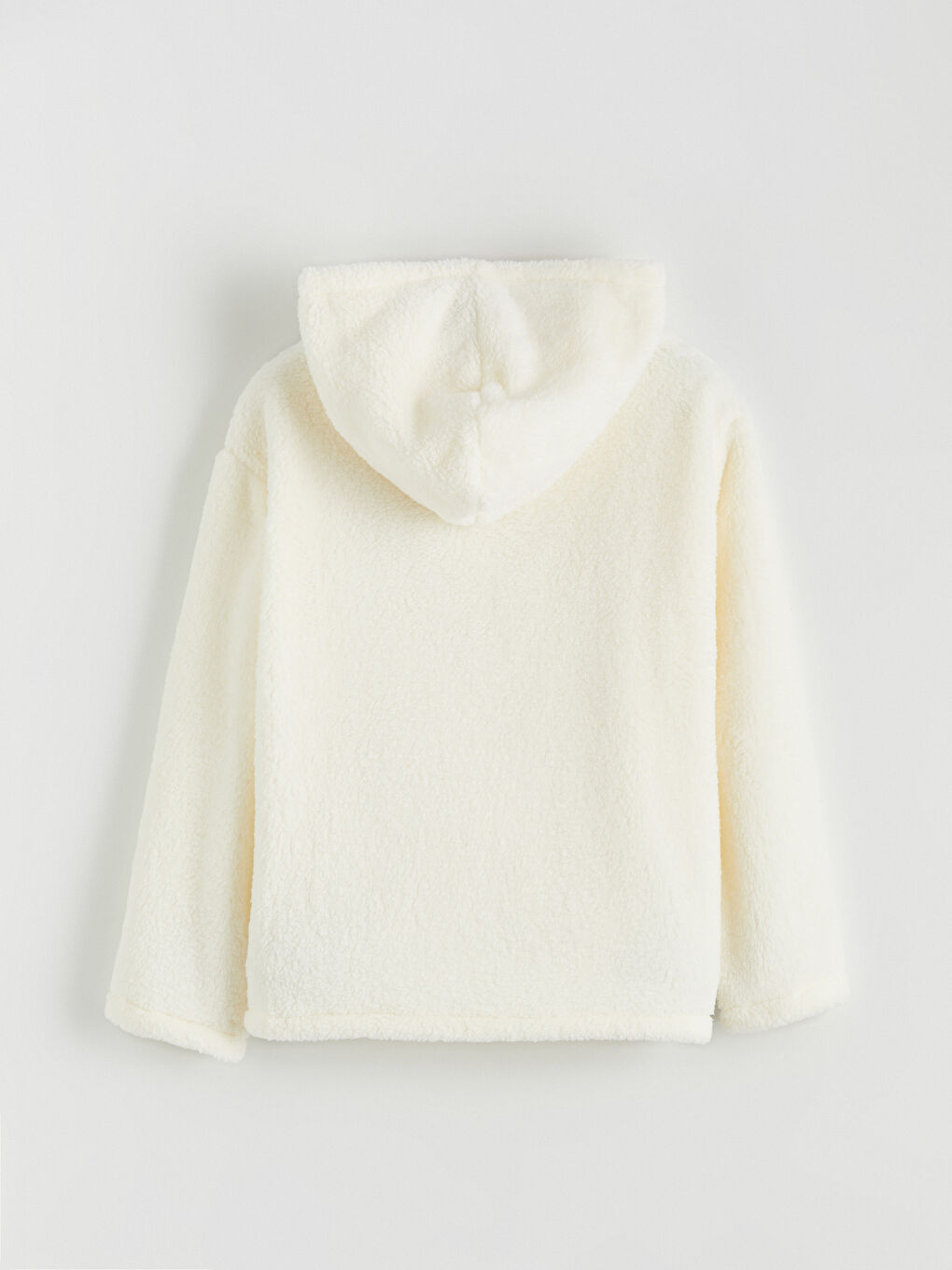 Ekru Kuromi Nakışlı Kız Çocuk Pelüş Hırka-2