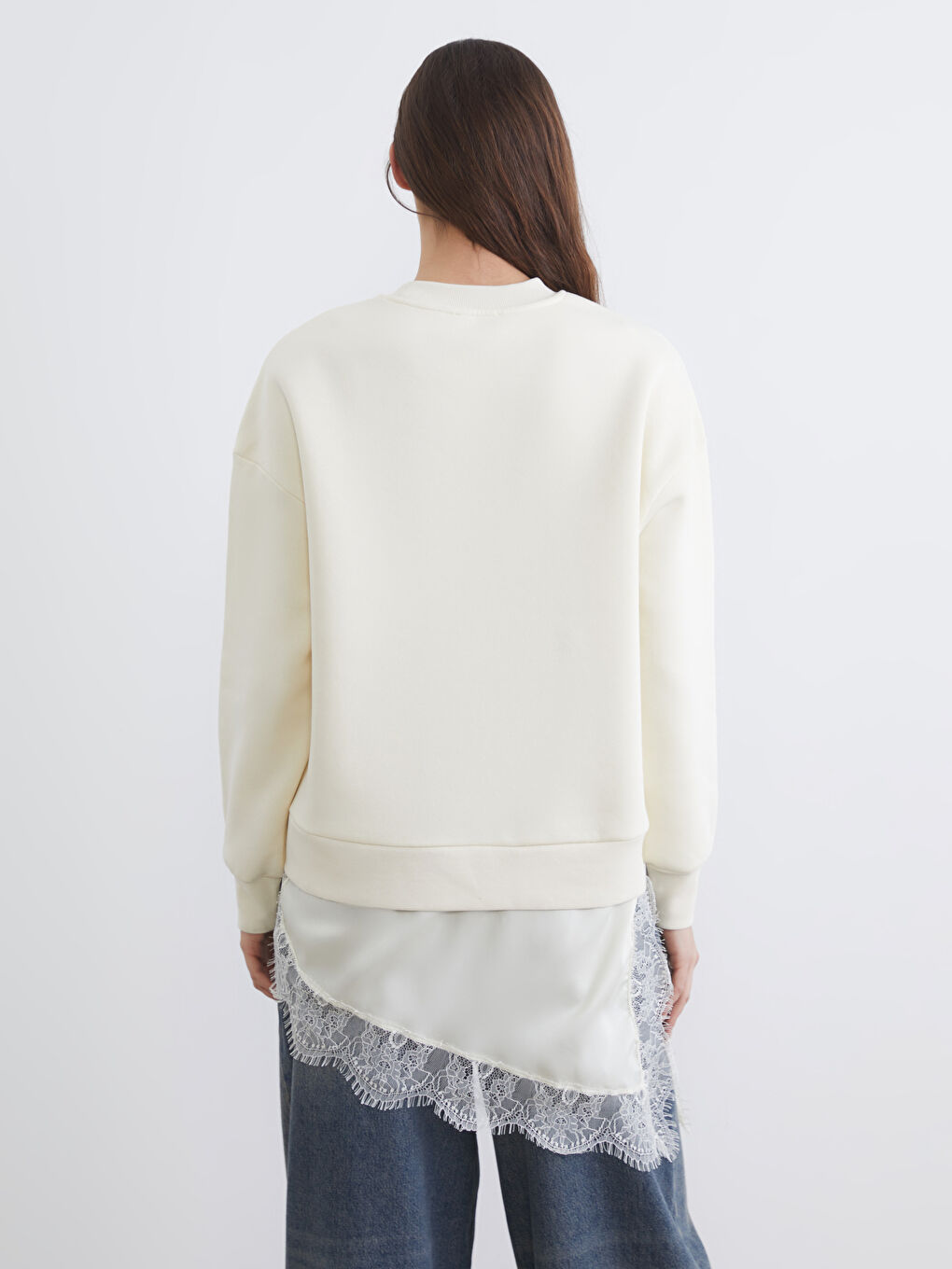 كنزة رياضية بيج امرأة-6