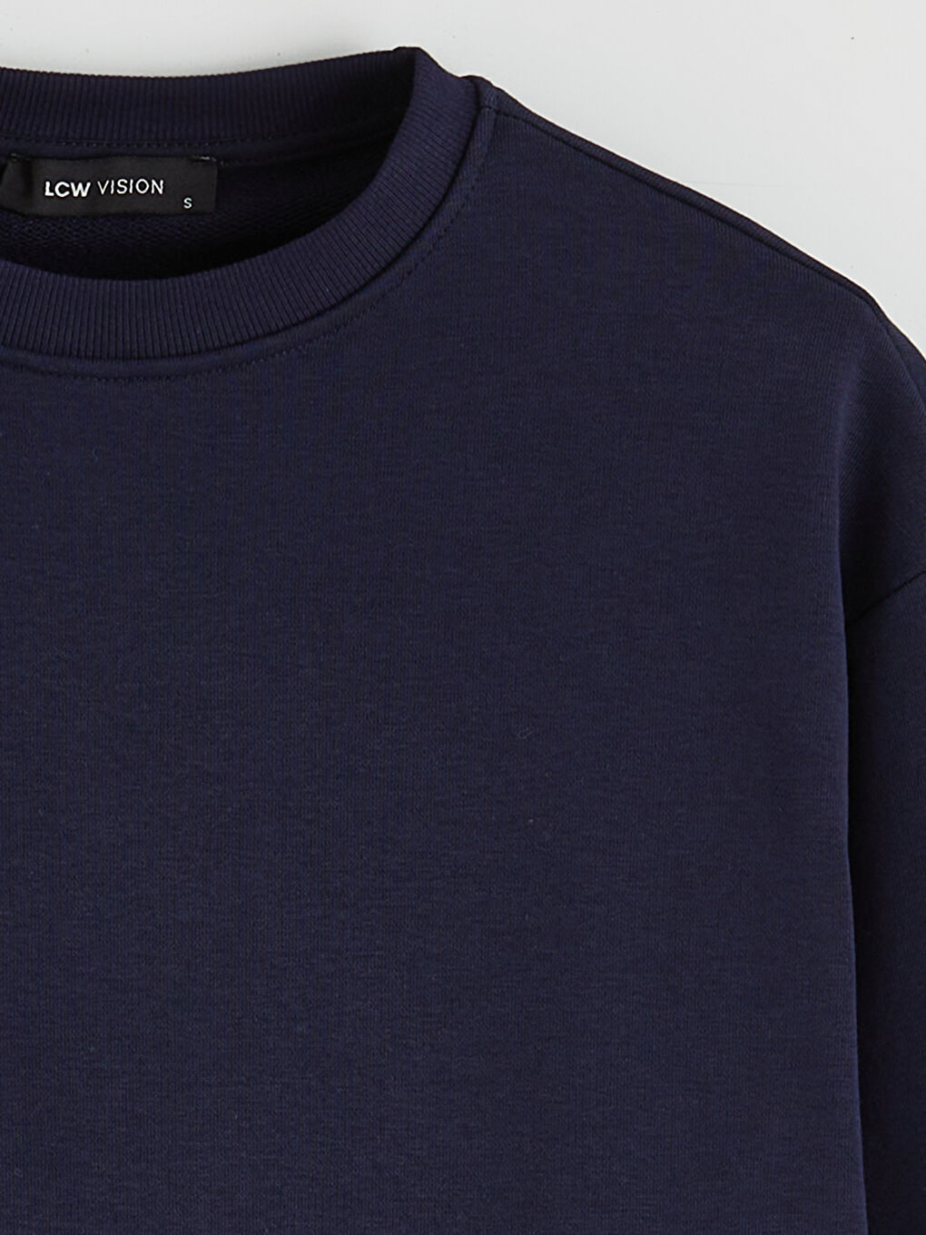 Lacivert Bisiklet Yaka Kadın Sweatshirt-5