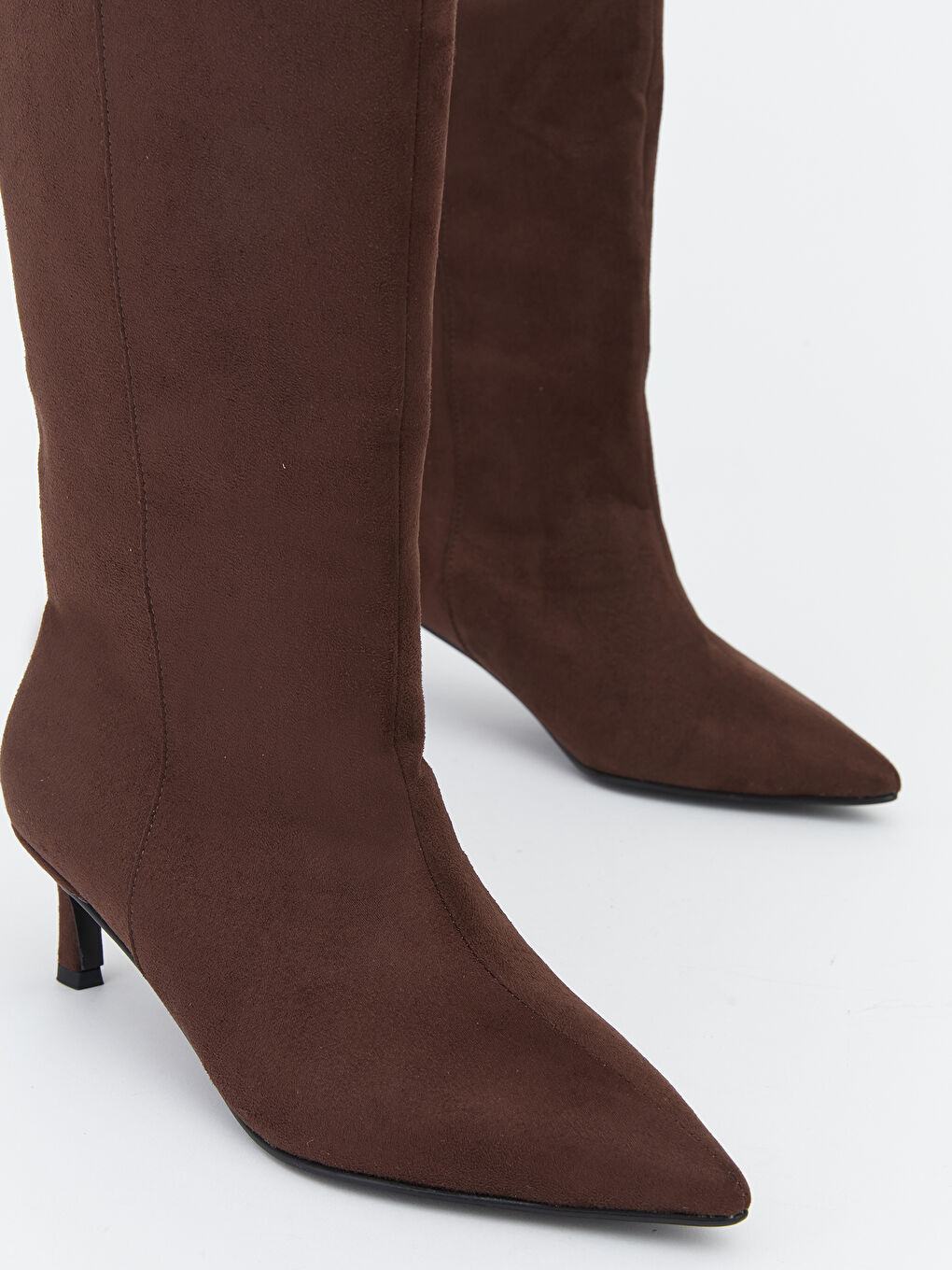 Kahverengi Süet Görünümlü Kadın Çizme-2
