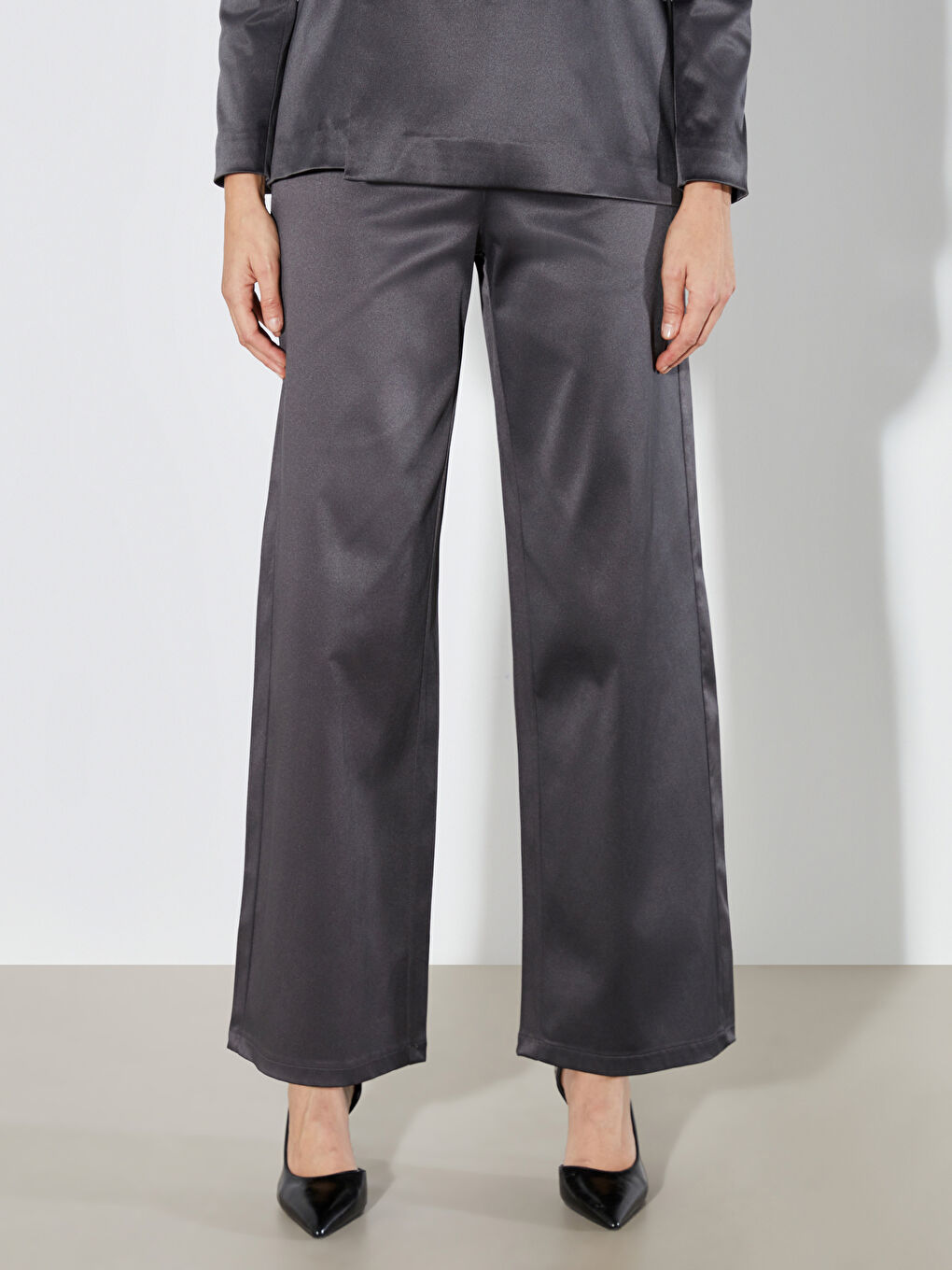 سروال واسع الساق واسع نساء-1