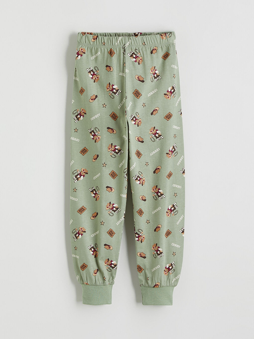 Teddy Bear Printed Boys' Pyjamas Set Family Combination-4