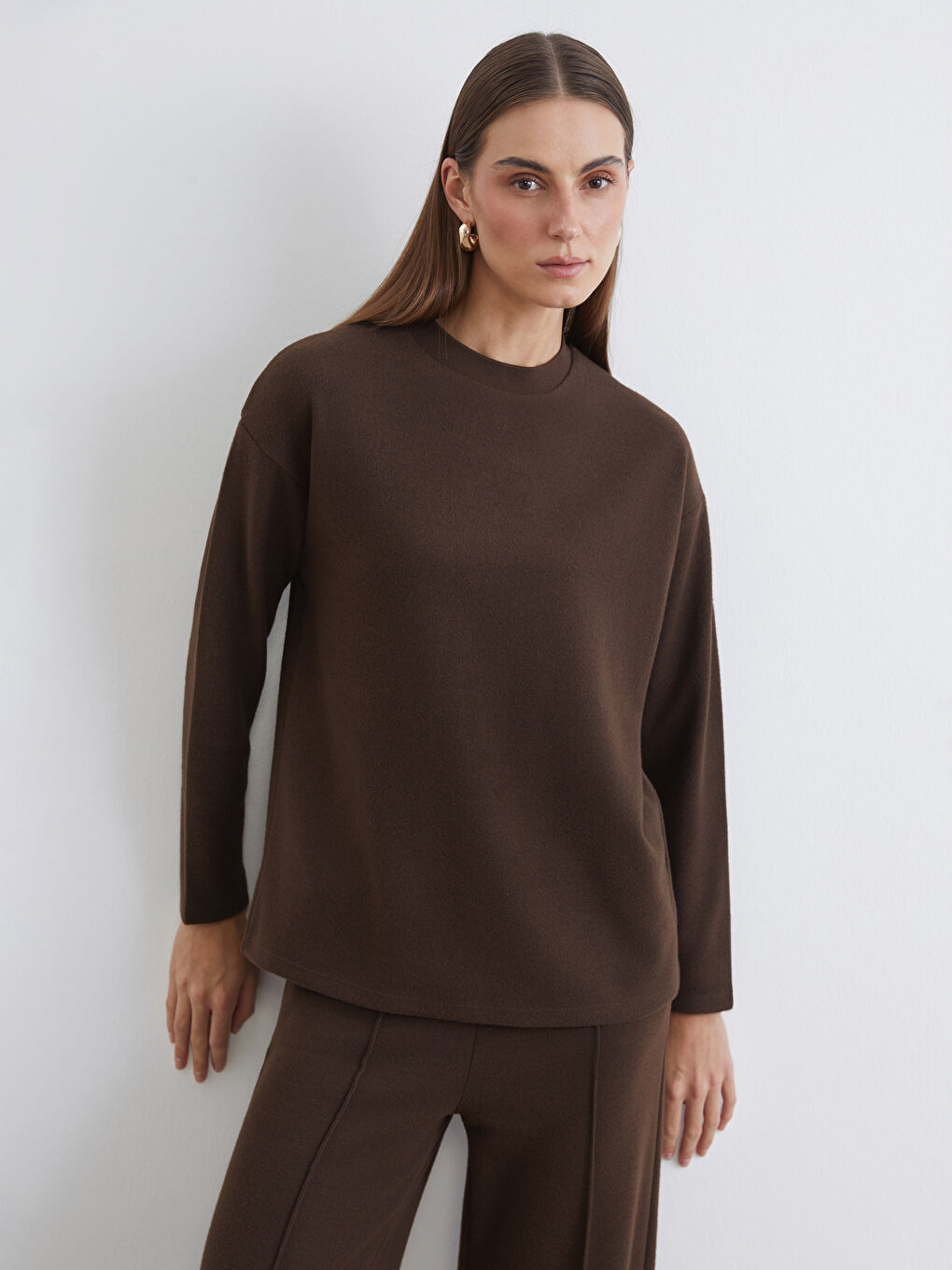 Rundhalsausschnitt Oversize T-Shirt für Damen