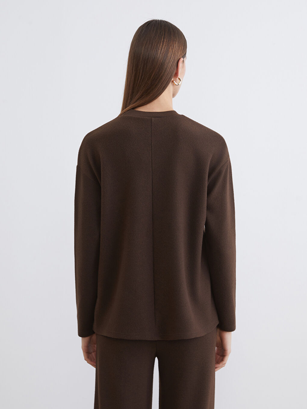 Rundhalsausschnitt Oversize T-Shirt für Damen-3