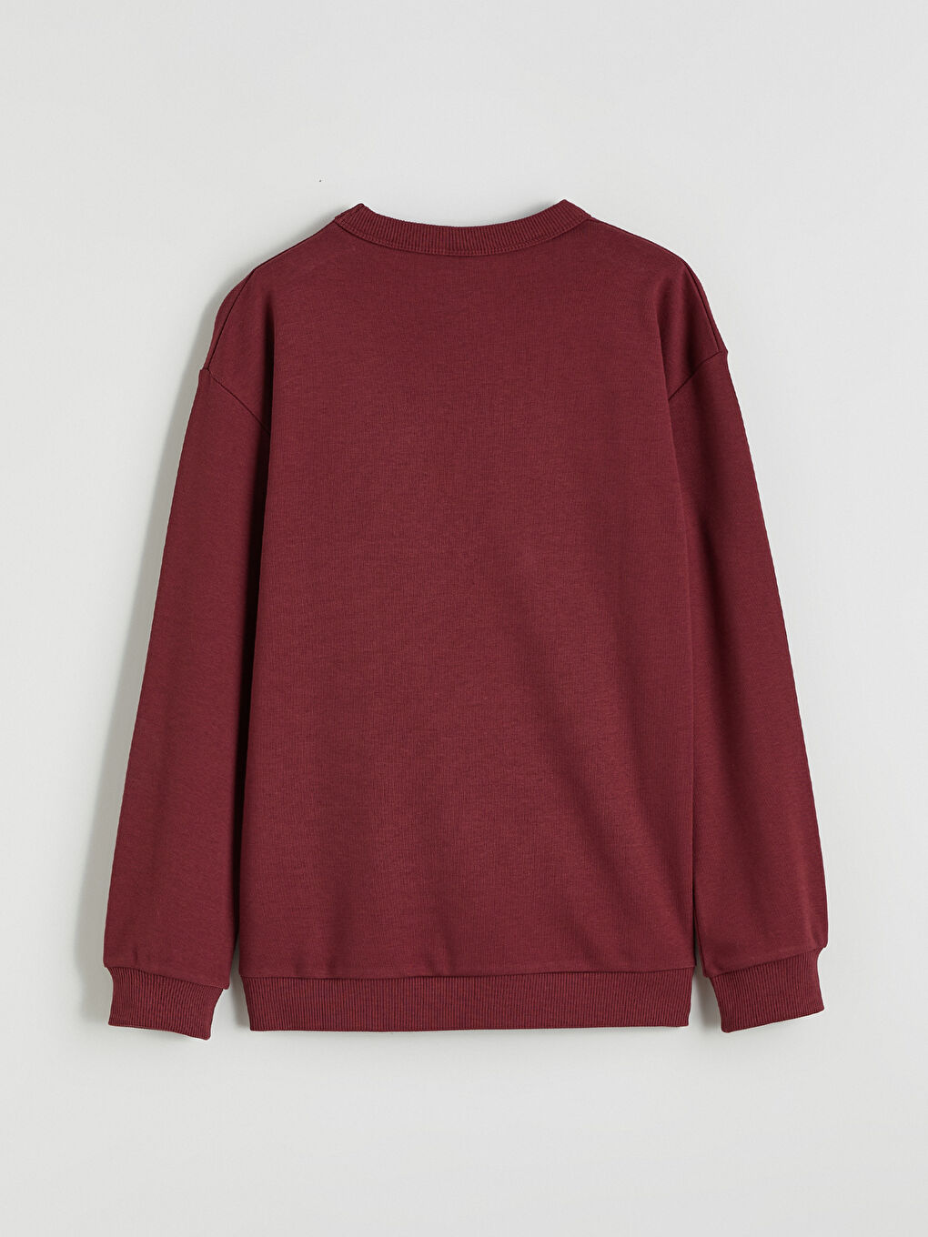 Bordo Bisiklet Yaka Baskılı Erkek Çocuk Tişört-2