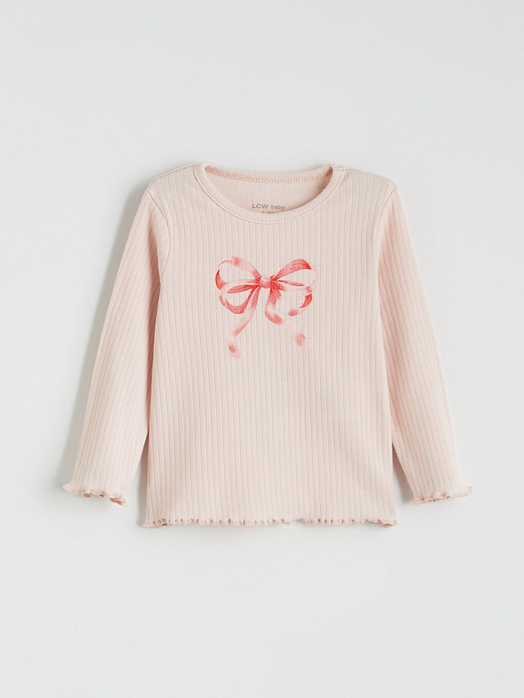 Ekru Bisiklet Yaka Baskılı Kız Bebek Bluz 3'lü-7