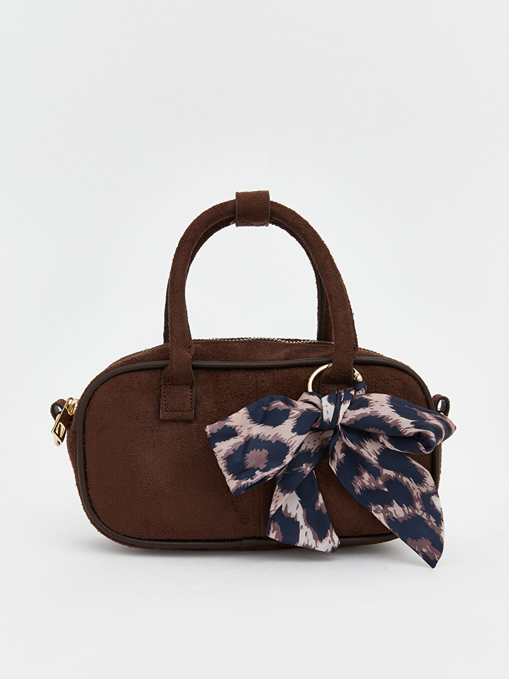 Kahverengi Süet Kadın Omuz Çantası