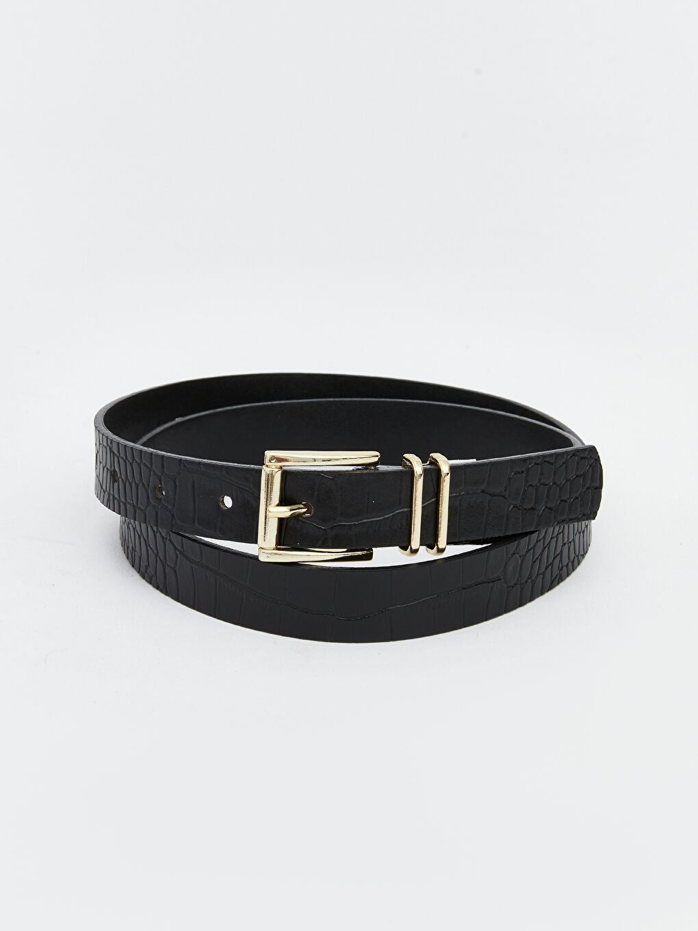 Kahverengi Deri Görünümlü Kadın Kemer 2'li-4