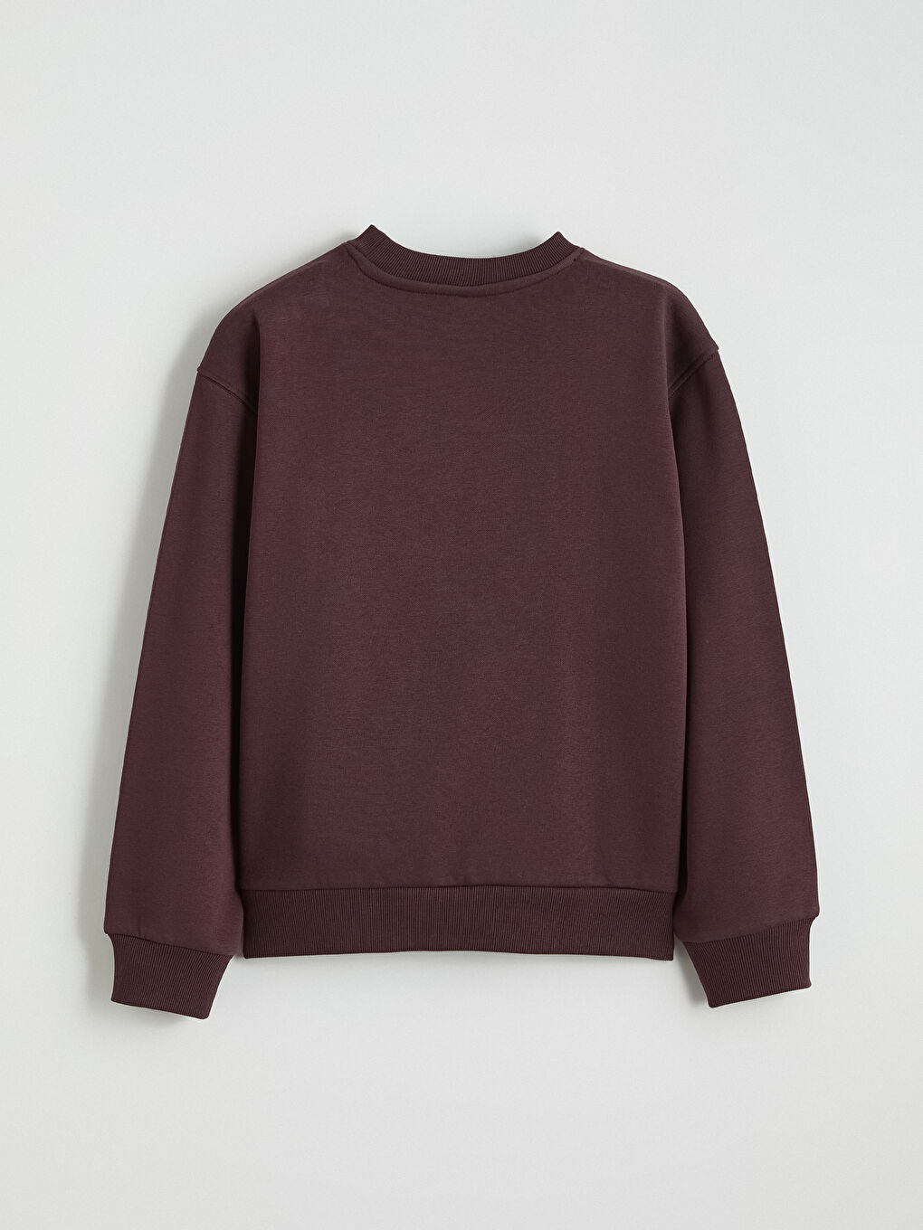 Kahverengi Bisiklet Yaka Baskılı Kız Çocuk Kalın Sweatshirt-3