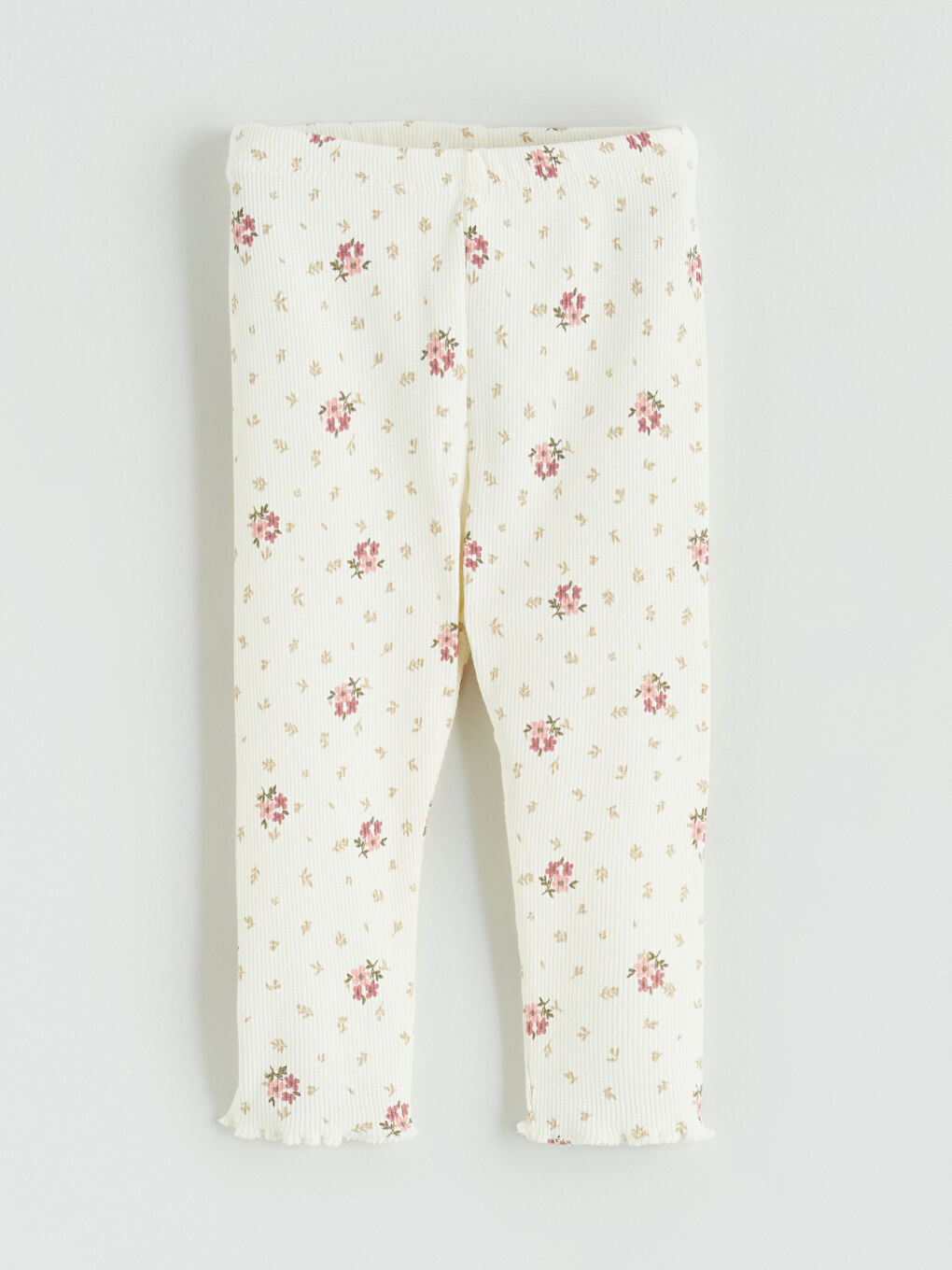 Elasticated Waist Floral Baby Girls' Leggings 3-pack-3