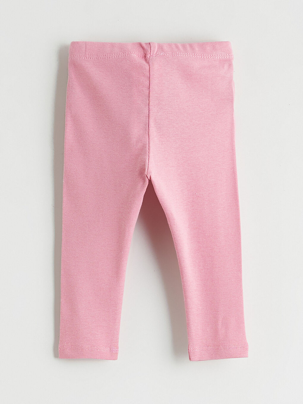 Pembe Beli Lastikli Kız Bebek Pantalon-1