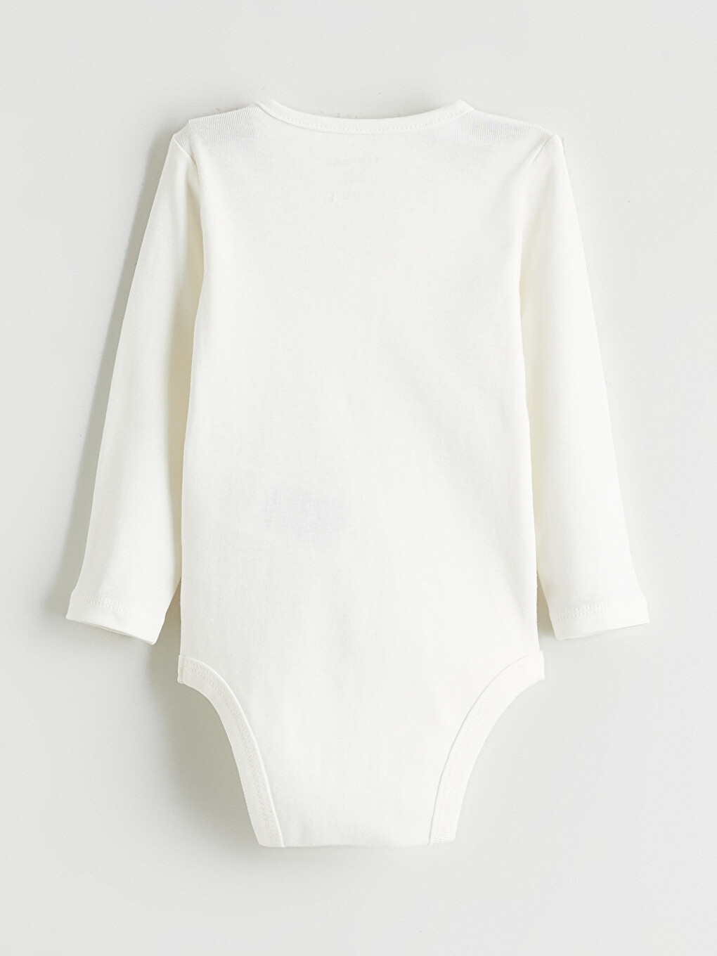 Ekru Bisiklet Yaka Baskılı Kız Bebek Çıtçıtlı Body-2
