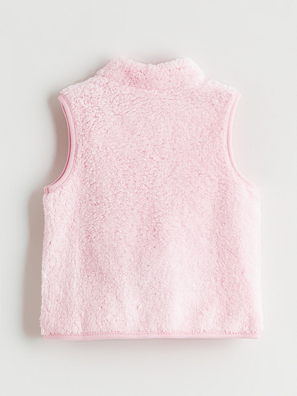 Pembe Pelüş Kız Bebek Yelek-1