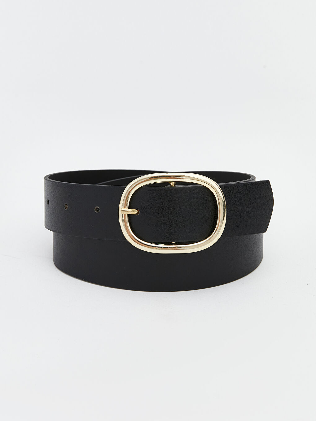 Siyah Deri Görünümlü Kadın Kemer