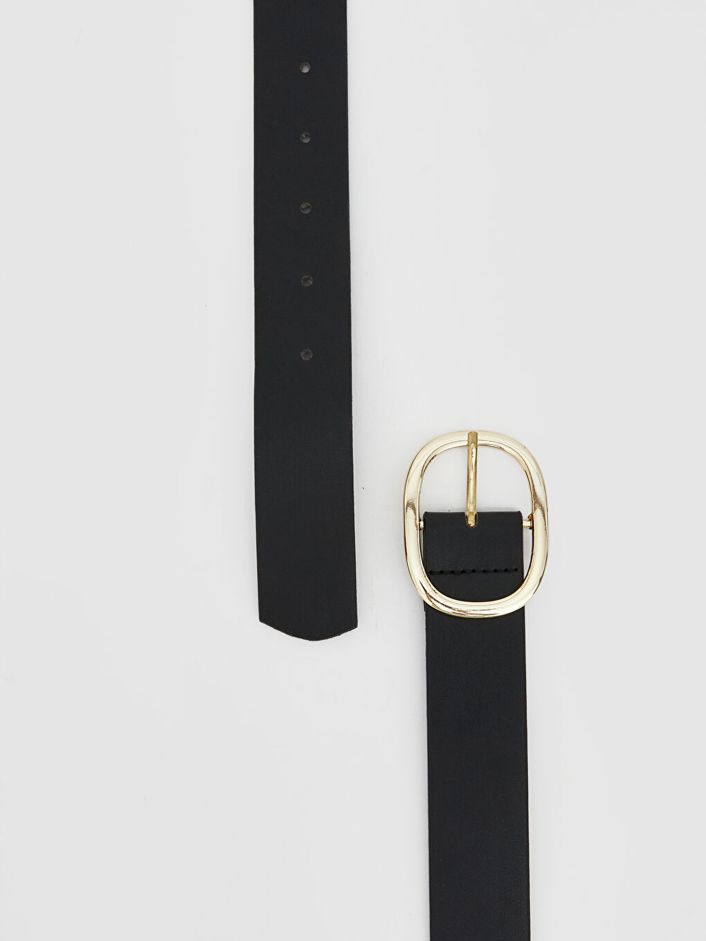 Siyah Deri Görünümlü Kadın Kemer-2