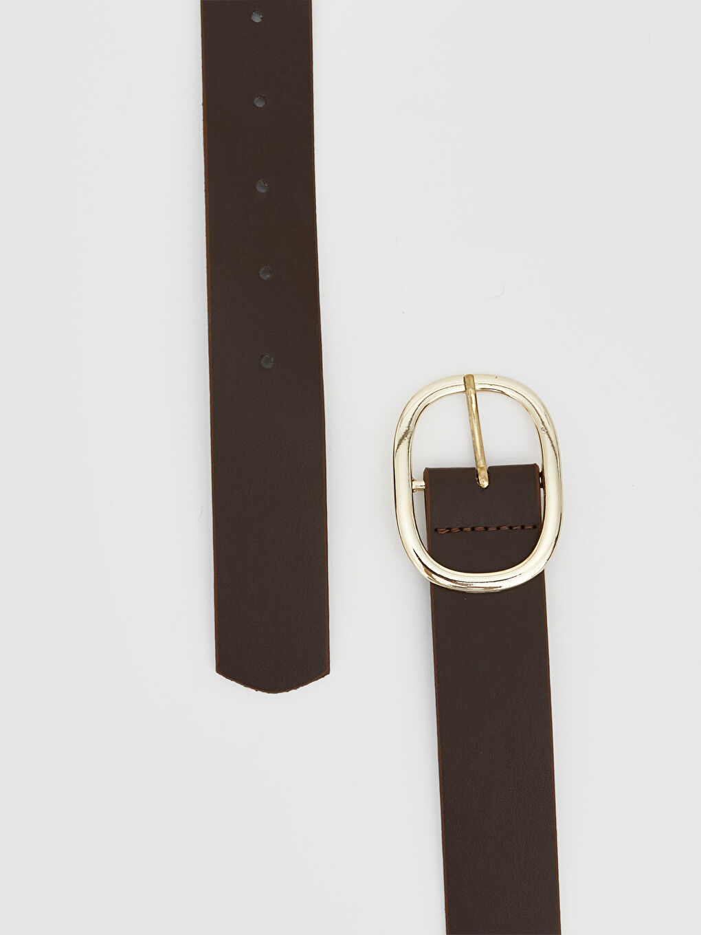 Kahverengi Deri Görünümlü Kadın Kemer-2