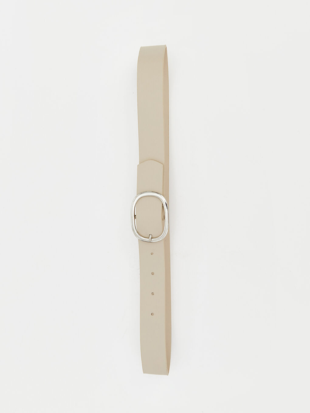 Bej Deri Görünümlü Kadın Kemer-3