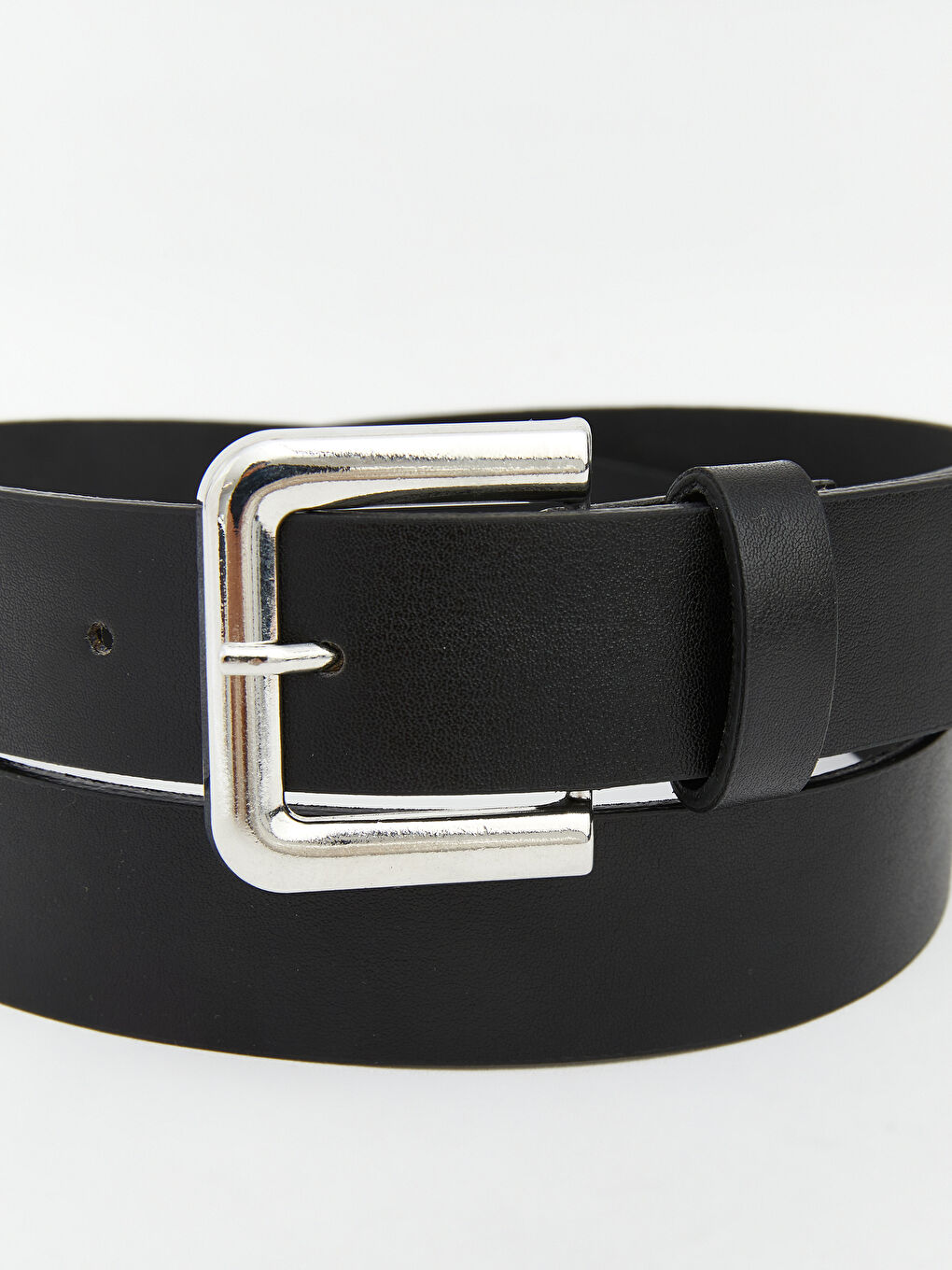 Siyah Deri Görünümlü Kadın Kemer-3