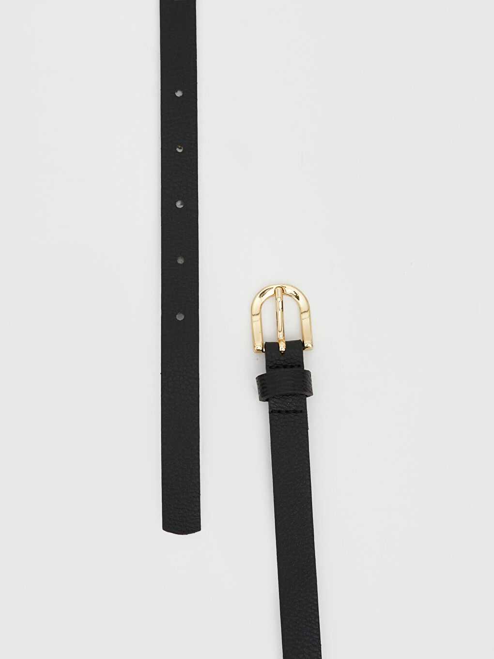 Siyah Deri Görünümlü Kadın Kemer-2