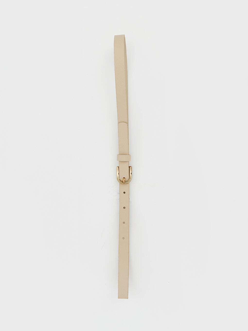 Bej Deri Görünümlü Kadın Kemer-3