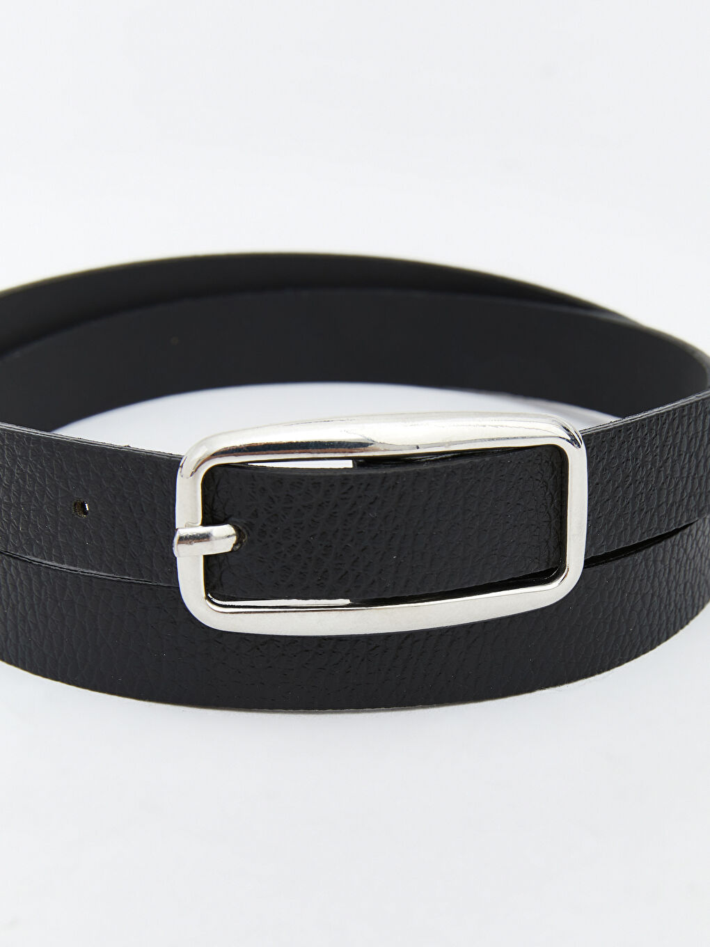 Siyah Deri Görünümlü Kadın Kemer-3