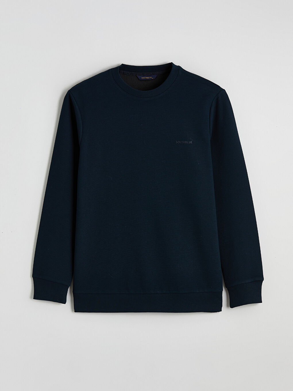 Lacivert Bisiklet Yaka Erkek Sweatshirt