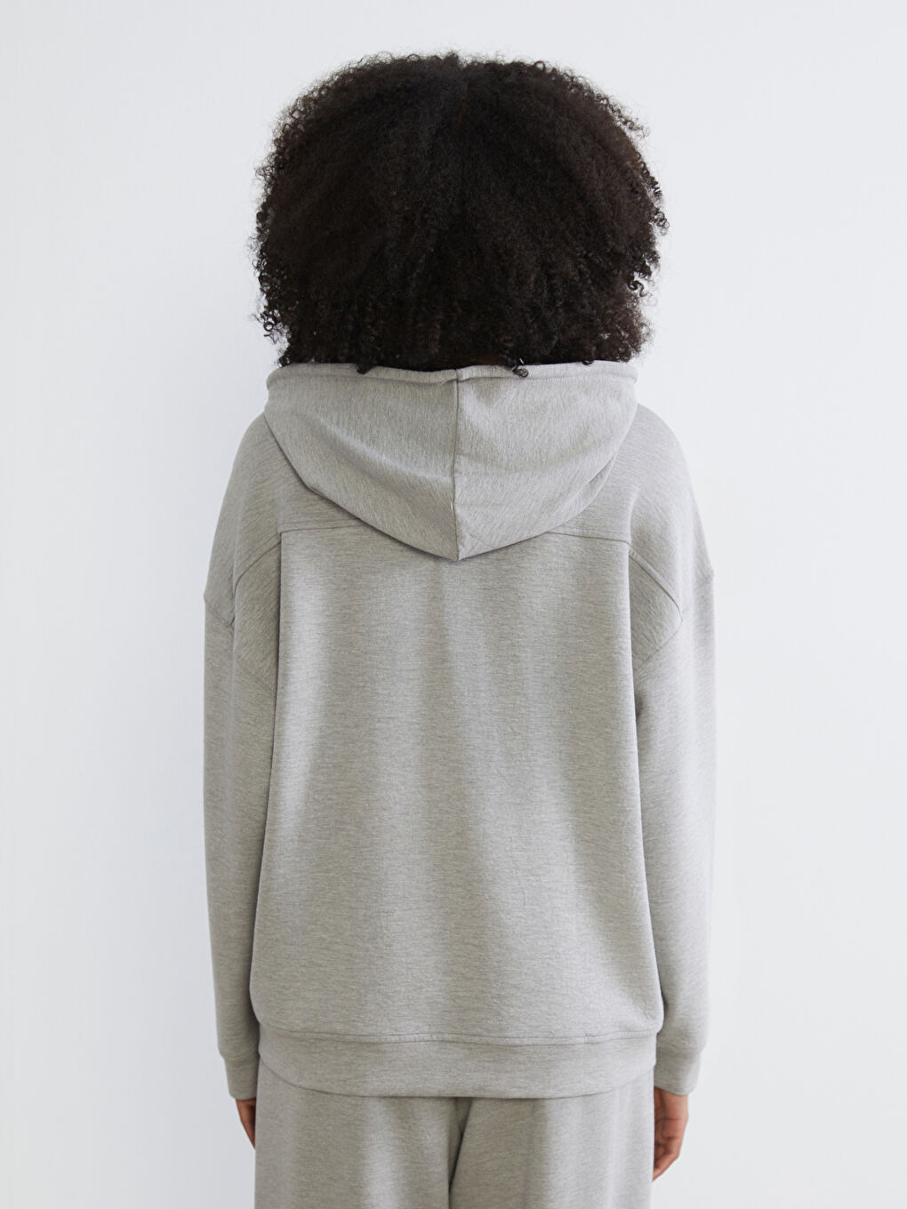 Hooded Oversize Women's Zipper Sweatshirt-3