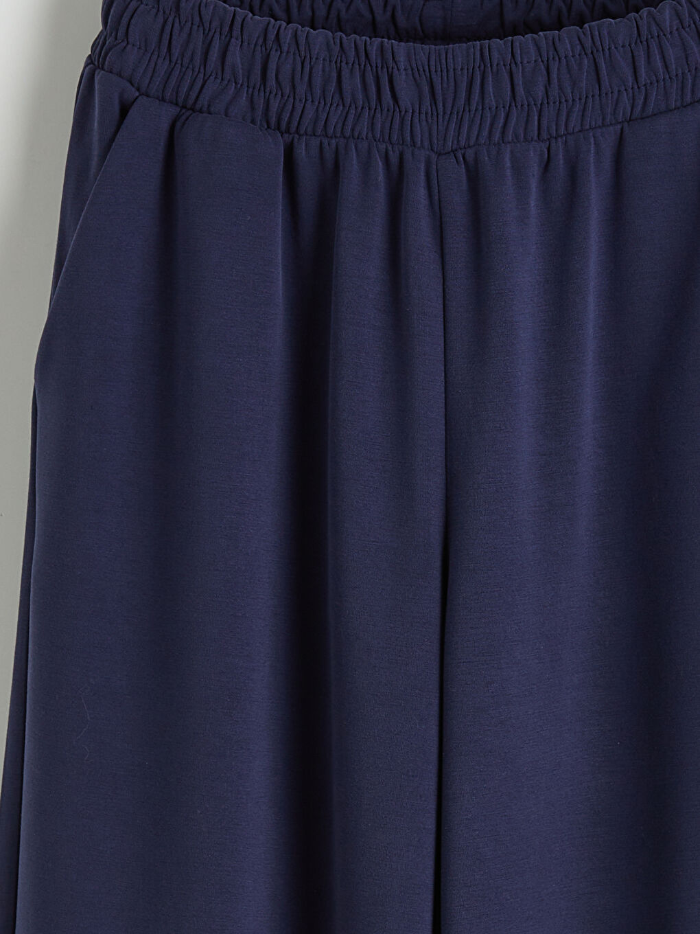 Lacivert Beli Lastikli Modal Karışımlı Kadın Eşofman Altı-1