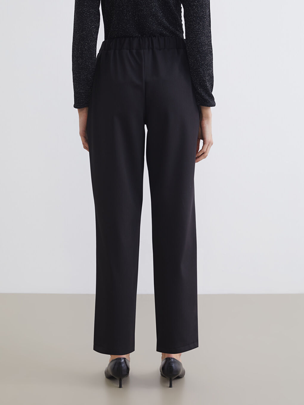 Kahverengi Beli Lastikli Kadın Pantolon-7