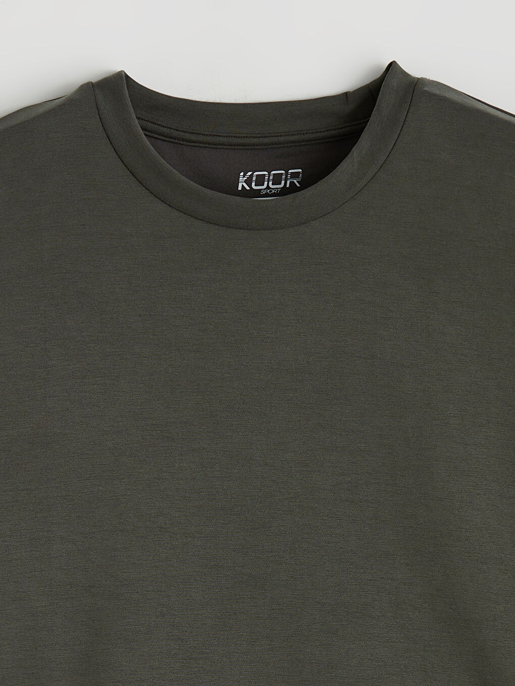 Haki Bisiklet Yaka Soft Touch Kadın Sweatshirt-5