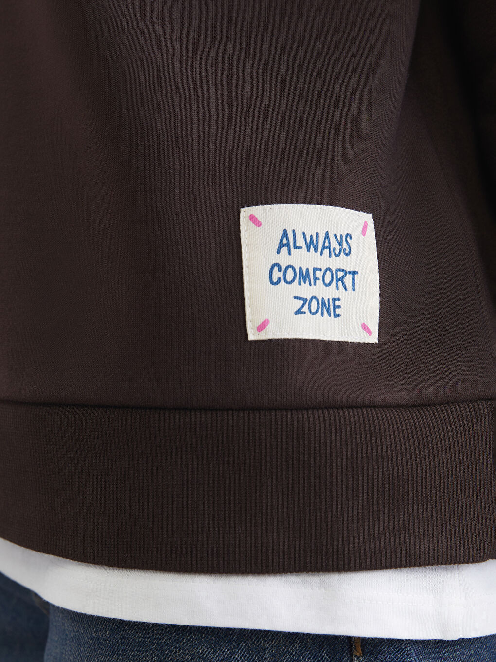 سويتشيرت غليظ واسع كول مدور نساء-2