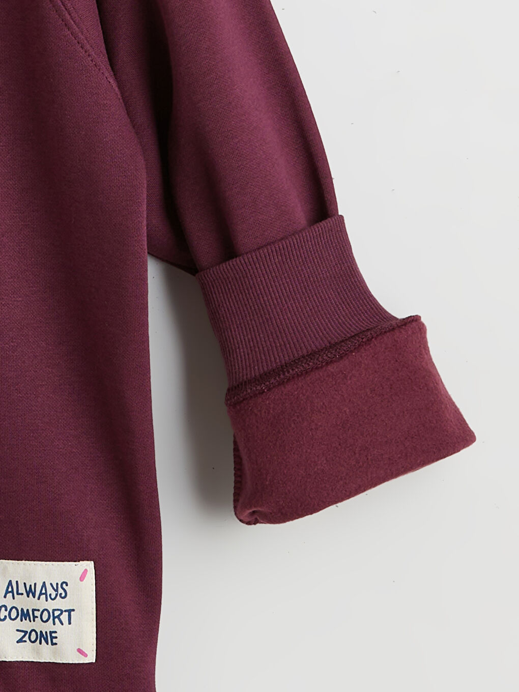 Mürdüm Bisiklet Yaka Oversize Kadın Kalın Sweatshirt-5