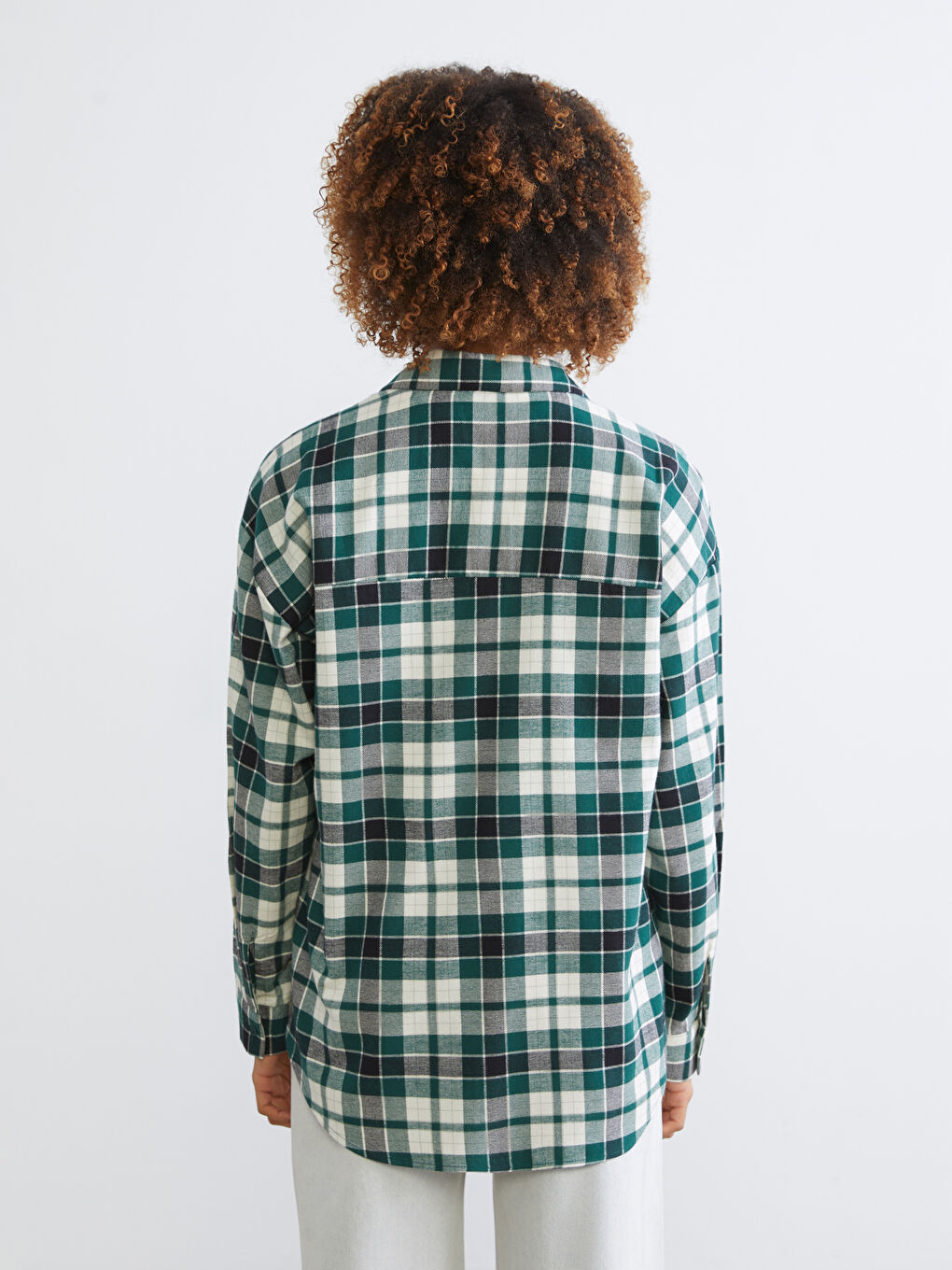 Kariertes Oversize Flanellhemd für Damen-3
