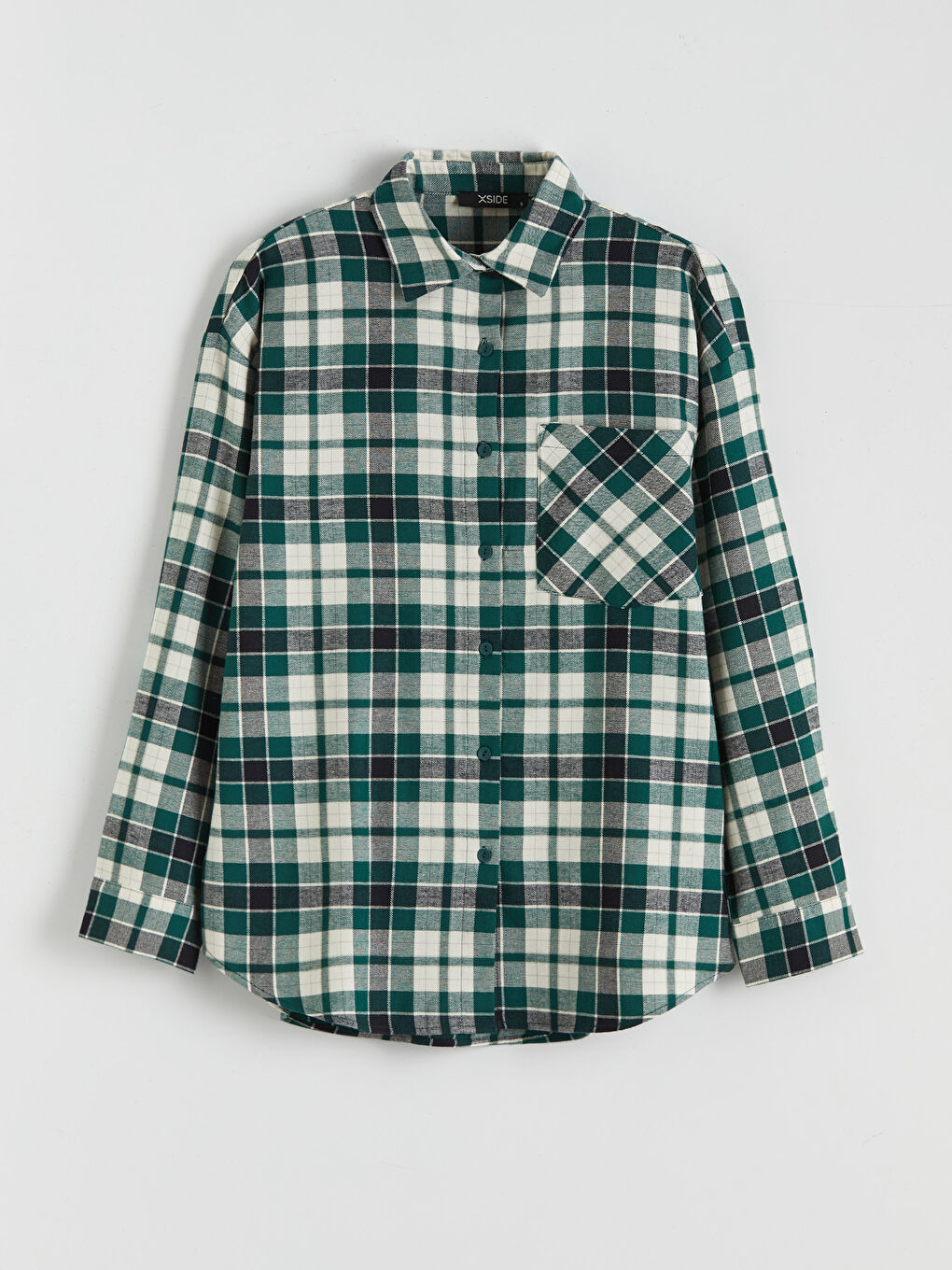 Kariertes Oversize Flanellhemd für Damen-4