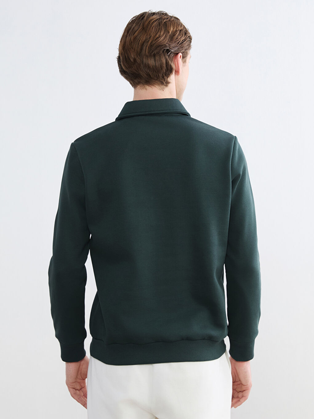 Men's Printed Heavyweight Polo Sweatshirt-3