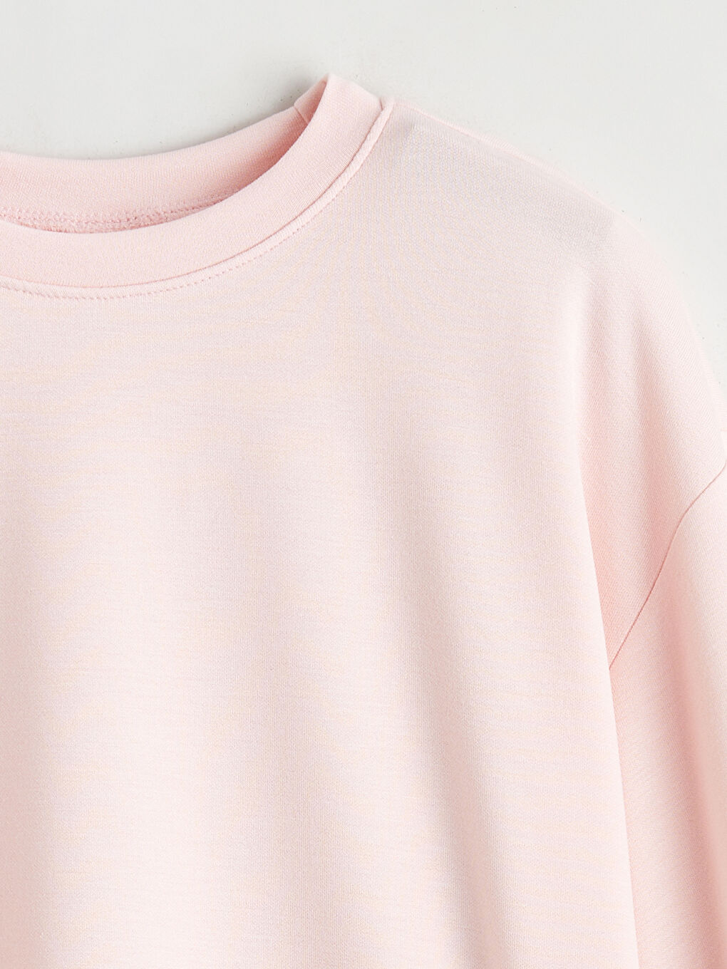 Pembe Bisiklet Yaka Kız Çocuk Pijama Üst-4