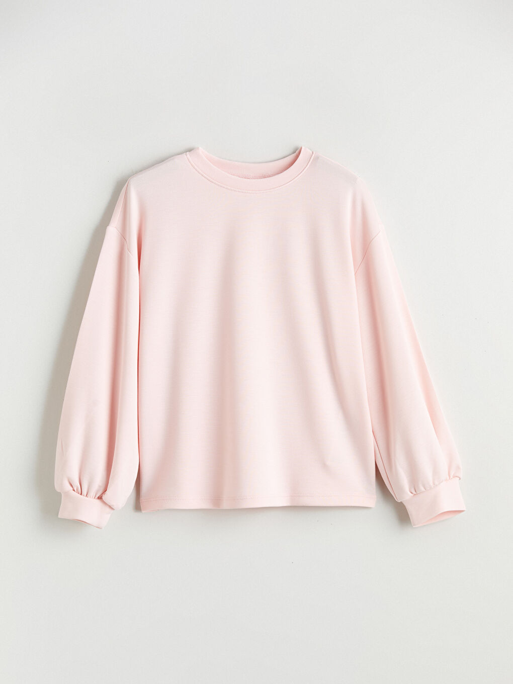 Pembe Bisiklet Yaka Kız Çocuk Pijama Üst