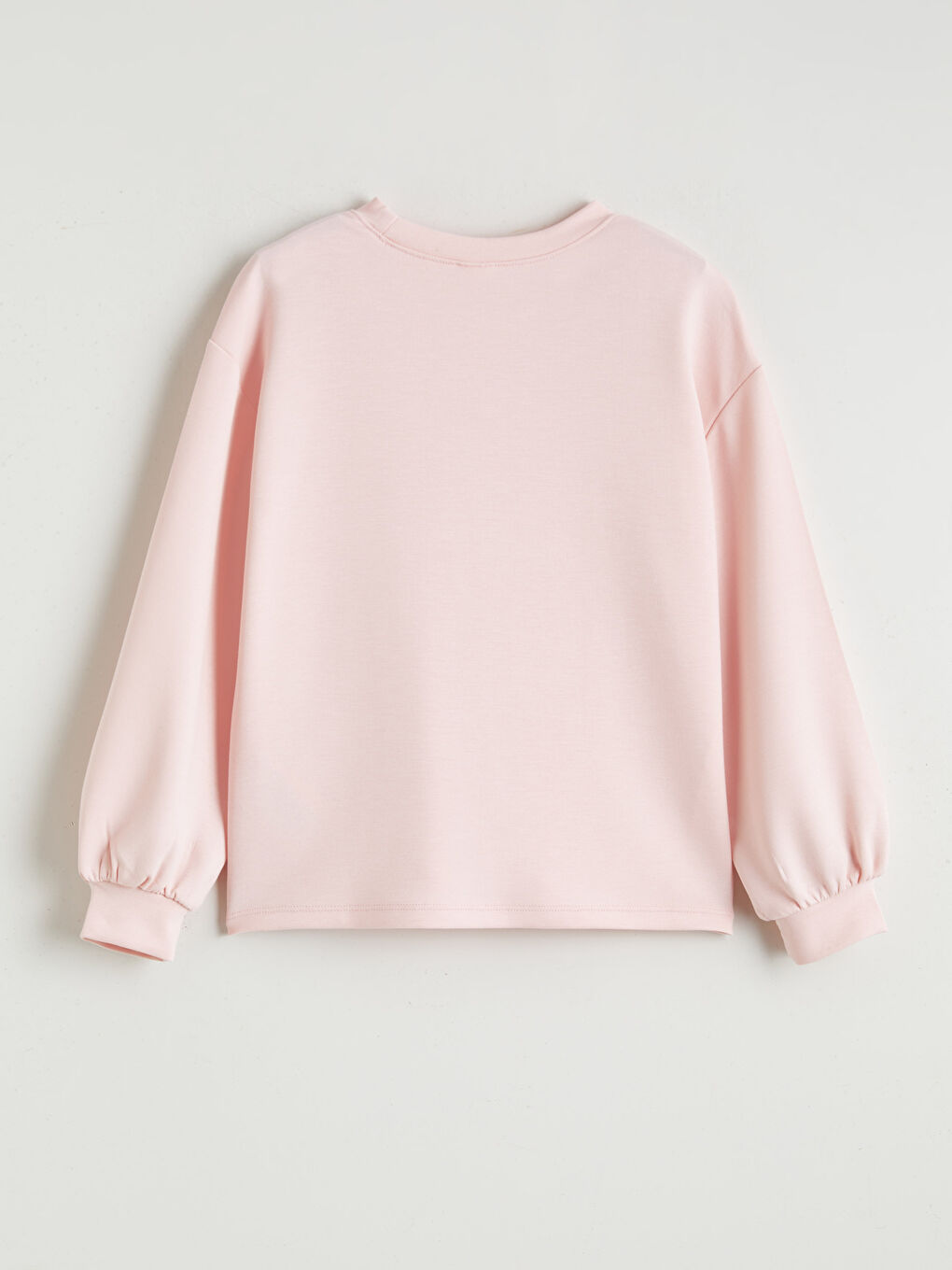 Pembe Bisiklet Yaka Kız Çocuk Pijama Üst-2