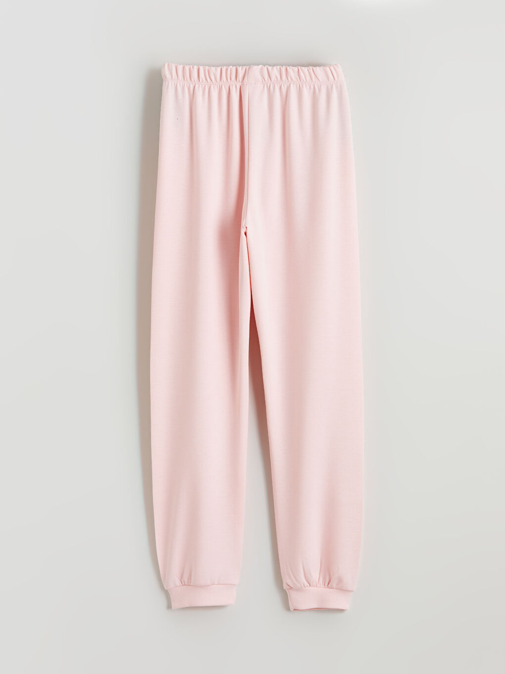 Pembe Beli Lastikli Kız Çocuk Pijama Alt-3